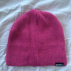 NOBULL pink waffle beanie